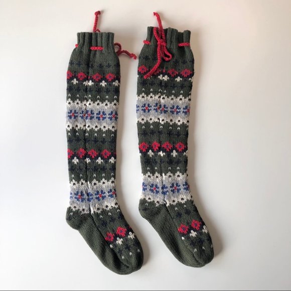 Abercrombie & Fitch Fairisle Knitted Christmas Socks Stockings - Picture 6 of 8